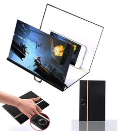 8 inch HD -scherm vergrootglas beugel 3D mobiele telefoon houten korrel draagbare films universele mobiele versterker met opvouwbare houder enlarg2290053