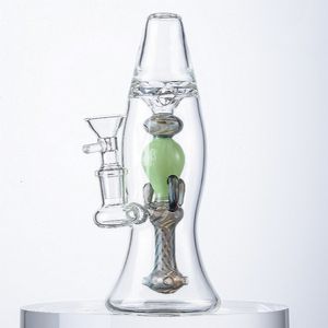 8 pouces narguilé épais verre Bongs lampe à lave huile Dab plates-formes percolateur Bongs 14mm femelle Joint tuyau d'eau verre bécher Bong avec bol