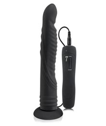 8 pulgadas de largo Anal plug Vibrador para hombres butt plug G Spot consolador masaje de clítoris Ventosa juguete gay Producto adulto del sexo para mujeres Y184132720