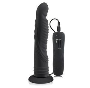 8 pouces de long plug anal vibrateur pour hommes plug anal G Spot gode massage du clitoris ventouse jouet gay produit de sexe adulte pour les femmes Y187234625