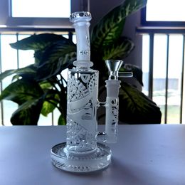 8 pouces Moon Deep recycleurs de pulvérisation conduites d'eau dab rig bongs tuyaux de narguilé d'eau en verre