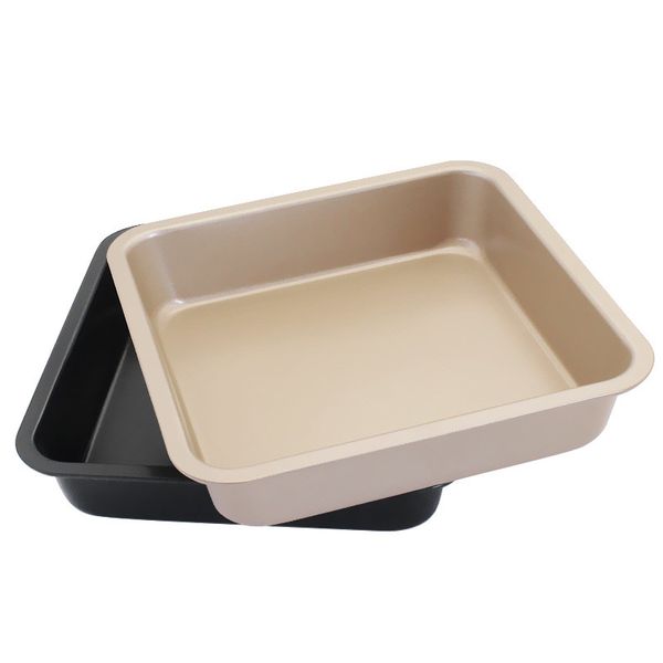 Plateau de cuisson carré antiadhésif de 8 pouces, ustensiles de cuisson pour gâteaux, pain, gâteau au fromage, four en métal, plateau à Toast