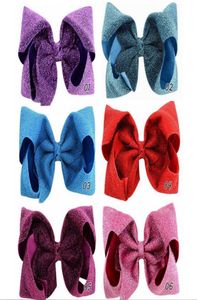 8 pouces de conception solide populaire arcs de cheveux en tissu Clips Boutique Bling Bows For Kids Bowknot Headwear Hair Accessoires A524251106