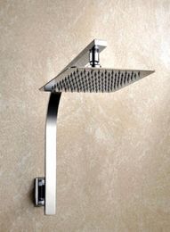 Extension de pomme de douche à effet de pluie en acier inoxydable de qualité supérieure de 8 pouces, bras de douche à col de cygne, ensemble de douche mural pour salle de bains 8136536