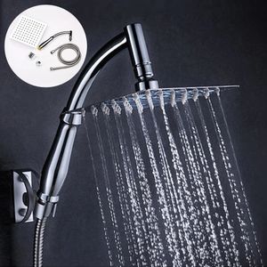 Ensemble de pomme de douche à effet de pluie de 8 pouces, haute pression, plafond carré en cascade en acier inoxydable 304, 240301