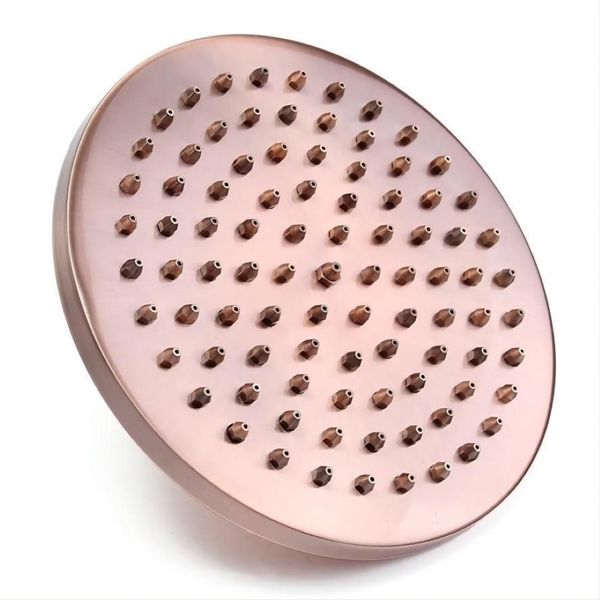 8 pouces ronde vintage rétro de salle de bain pain de douche de pluie antique tuyau de cuivre rouge