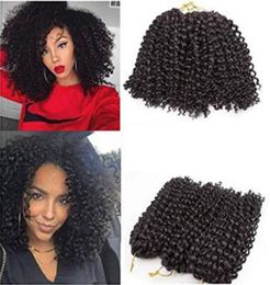 8 inch korte marlybob haakhaak vlechten haaruitbreidingen 3 bundels afro kinky krullende synthetische malibob vlechten haarvlechten voor vrouwen1606547