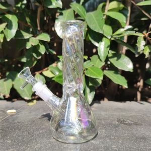 8 Inch Twisted Rainbow Glass Waterpijp Bongs Waterpijp Beaker Bong Waskolf 14MM Bowl