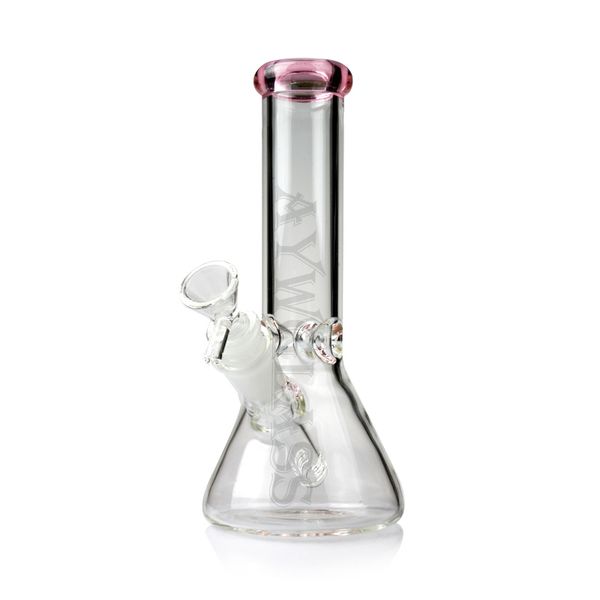 8 pouces verre de narguilé fumer KT bong bécher fond clair petite conduite d'eau bouche colorée prix de gros 14 mm joint femelle et bol