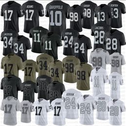 Davante Adams Maxx Crosby voetbalshirt Hunter Renfrow Bo Jackson Michael Mayer Charles Woodson