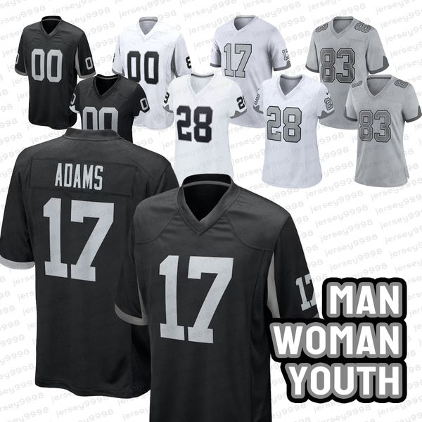 8 Josh Jacobs Davante Adams Maxx Crosby Football Jersey Jimmy Garoppolo Hunter Renfrow Bo Jackson Michael Mayer Charles Woodson Aidan O'Connell Jakobi Meyers