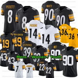 8 Kenny Pickett George Pickens 90 TJ Watt voetbal Minkah Fitzpatrick Jersey Joey Porter Jr Franco Najee Harris Troy Polamalu Pat Freiermuth Cameron Heyward Bettis