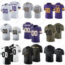 8 camisetas de fútbol de Kirk Cousins Adam Thielen Dalvin Cook Harrison Smith Anthony Barr Justin Jefferson T.J. hockenson