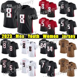 Maillot de football # 8 Kyle Pitts # 5 Drake London Bijan Robinson Bijan Robinson Cordarrelle Patterson Grady Jarrett A.J. Maillots Terrell Deion Sanders Desmond Ridder