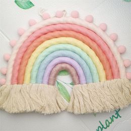 8 Lagen Nordic Woven Rainbow Tapestry Home Decor Muur Opknoping Speelgoed Kinderkamer Decor Woonkamer Kinderen Meisjes Slaapkamer Decoratie 2629 Q2