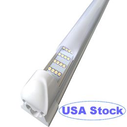 Bombillas LED de 8 'Lámpara de tubo de 8 pies T8 Tubos de luz LED 8 pies 8 pies 144W Luces LED Lámpara de tubo de cubierta lechosa esmerilada Luces de tienda LED para banco de trabajo Garaje Granero Taller crestech168