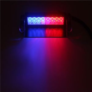 8 LED Car Truck Emergency Flasher Sun visor LEDs Luces de advertencia estroboscópicas Police Flash Light 3 Modos intermitentes 12V D2 0197M