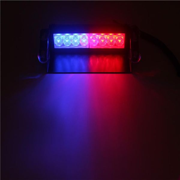 Clignotant d'urgence pour voiture et camion, 8 LED, pare-soleil, feux d'avertissement stroboscopiques, Flash de Police, 3 Modes de clignotement, 12V D2 0208Q