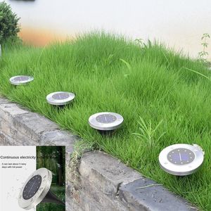 8 LED Outdoor Solar Garden Light Lawn Lamps Waterdicht in de grond Lichten Zonne-verlichting voor Pathway Yard Deck Wit/Warm Wit D2.0