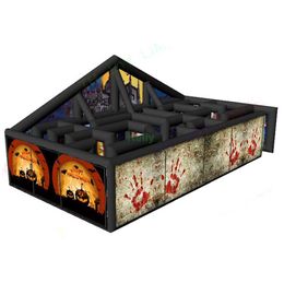 8 lengte x 5 breedte x 2,5 hoogte Gratis schip Buitenactiviteiten Halloween gigantisch opblaasbaar doolhof tag sportspel te koop