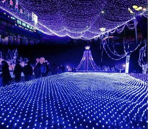 8 METER * 10 LED-snaren, visnetlamp, Kerstmis Outdoor Waterdichte Rijst LED Full Sky Star Wedding Decorating