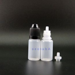 8 ML 100 Stuks Hoge Kwaliteit LDPE Plastic Druppelaar Flessen Met Kindveilige Caps Tips Veilige Samendrukbare fles met korte tepel Ckawl