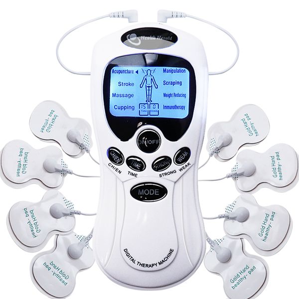 8 modes Stimulateur musculaire électrique EMS ACUPUNCTURE MASSAGE CORPS MACHATE DE THÉRAPIE DIGI la