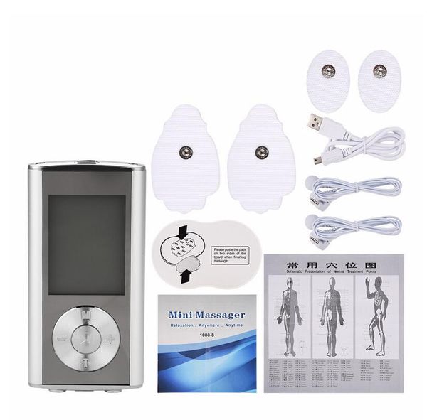 8 Mode TENS Unité Mini Numérique Électronique Masseur D'impulsions Électrothérapie Muscle Corps Complet Acupuncture Thérapie Magnétique Tens Massage