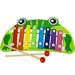 8 notes bébé début Instrument de musique frappe à la main Piano grenouille multicolore Xylophon développer musique jouet pour enfants cadeaux