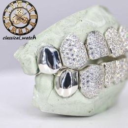 8 sur 8 plafonné Vvs Moissanite diamant Grillz glacé bussed dents bouche grille hip hop bijoux pour rappeurs