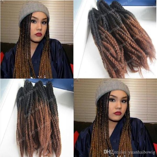 8 Packungen mit synthetischen Haarverlängerungen von Marley Braids für den ganzen Kopf für Afroamerikaner. Kostenloser Expressversand