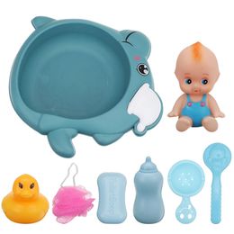 8 stks Baby Kids Bath Basin Doll Duck Douche Badkuip Drijvend Speelgoed