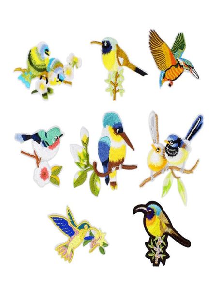 8 PCS Oiseau et Fleur Accessoires Brodés Patch pour Vêtements Repassage sur Transfert Patch Applique pour Vêtements Colle Broderie Ba9852674