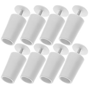 8 pc's deur raam blinden gordijn stoppers rolluiken aluminium legering 6x2,5 cm vervangende bevestigingsmiddelen witte plastic buffer