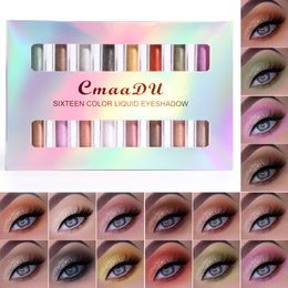 8/PCS Lip Gloss Glitter vloeistof Oogschaduw Oogschaduw Eyeliner Liggen Silkworm Koreaanse Cosmetische waterdichte natuurlijke ogen Make -up set