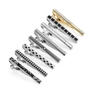 8 PCS Metal Tie Clip Ensemble avec boîte cadeau