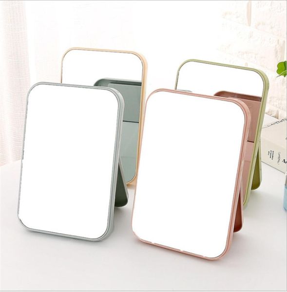 8 PCS MADEUR PORTABLE MIRROIR DE VOYAGE CUIR CUIR BURANCE STRONGE Pliable Miroirs compacts Mirror de support de vanité cosmétique3717331