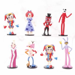 8 pièces/ensemble figurines de cirque numérique magique jeu de dessin animé figurines d'action cadeau de noël décoration de la maison