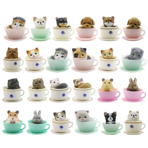 8 PCS CACUP CATS CATS Figura mini animales decoración miniatura de liebre figurita manualidades de resina de resina accesorios de bricolaje 23122222222222222