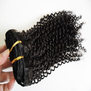 8 pièces et 100 g/ensemble Clip dans les extensions de cheveux humains 4B 4C Afro Kinky Curly Clip Ins Brésilien Remy Hair