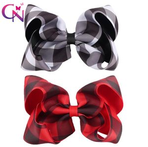 8 Pieceslot 5quot Buffalo Geplaid Hair Bows with Clips for Kids Girls Handmade Gedrukte lintbogen Hairgrips Haaraccessoires J196419129