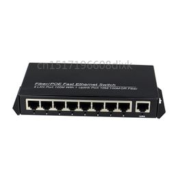 Freeshipping 8 poort 10 / 100m PoE-schakelaar Netwerk van compatibele netwerkcamera's en draadloze AP Power IEEE 802.3AF (15.4W)