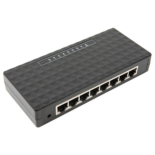 Freeshipping Conmutador Gigabit de 8 puertos HUB LAN 10/100/1000Mbps Conmutadores de red de escritorio Gigabit Ethernet Full-Duplex