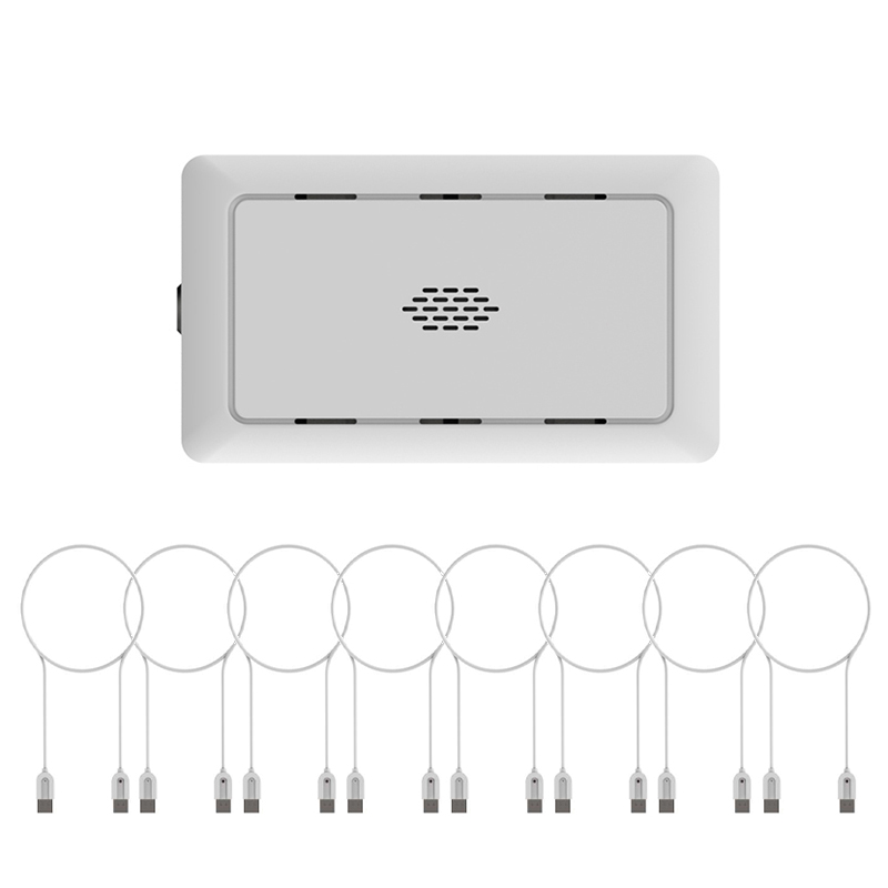 8 Ports Sicherheits-Einbruchalarmsystem PC MacBook Laptop Anti-Diebstahl-Host-Notebook-Computer Sichere Display-Box für Einzelhandelsgeschäft