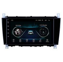 Autoradio de navigation GPS 8" Android 9.0 pour 2004-2011 Mercedes C55 W203 W209 W219 avec prise en charge Bluetooth WiFi Carplay DVR6426756