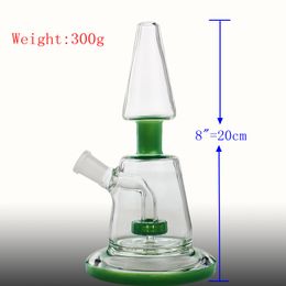 8 "DAB RIGHT Glas Bong Water Pijpen 14 MM Mannelijke Kom Honingraat Filter Tip Bongs Hoofddienst Pijp Wax Oliereilingen Kleine Bubbler Hookahs Beker