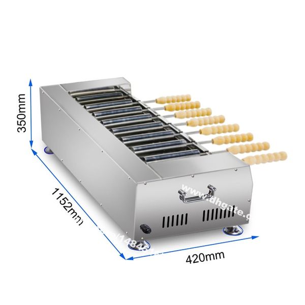 Machine à gâteau de cheminée hongroise à gaz gpl à 8 rouleaux, robuste, Kurtos Kalacs Suto, four à griller, Maker295E