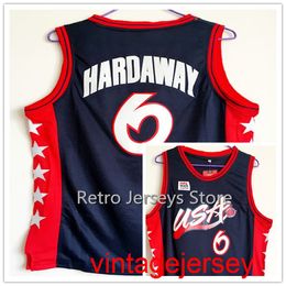 8 SCOTTIE PIPPEN 6 Penny Hardaway Team USA Vintage Throwback Basketball Jerseys Bordado