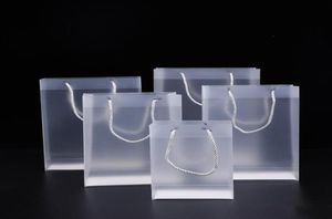 8 размеров матовый ПВХ пластиковые подарочные пакеты с ручками водонепроницаемая прозрачная сумка из ПВХ прозрачная сумка вечерние сувениры подарочная упаковка XD230512047627