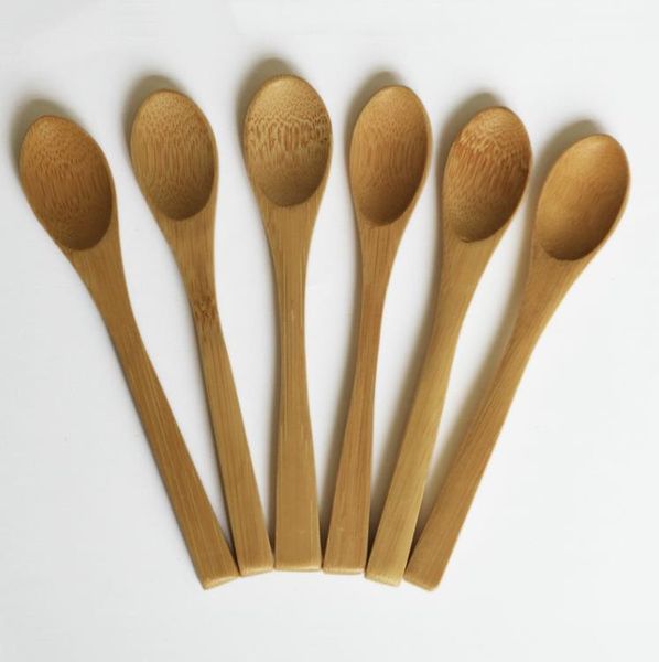 8 Taille Petites Cuillères En Bambou Naturel Eeo-Friendly Mini Cuillère À Miel Cuisine Mini-Café Cuillère À Café Enfants Cuillère À Crème Glacée 9-16cm SN6842